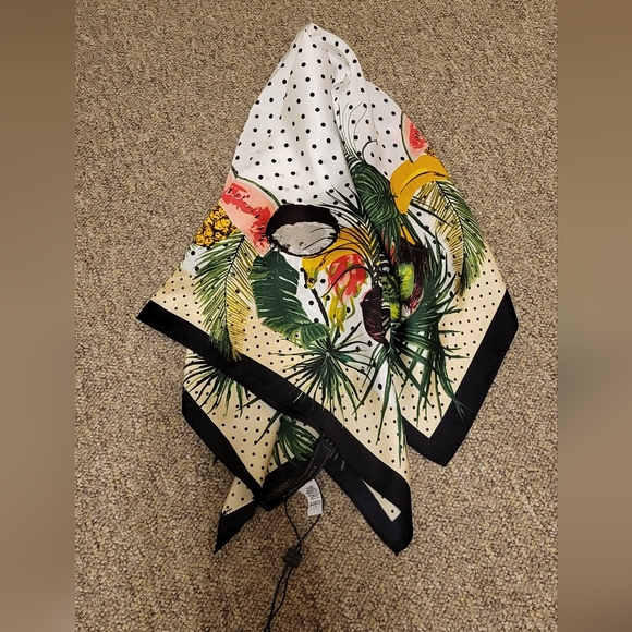 BCBGMaxazria Tropical Fruit Silk Scarf - Picture 2 of 11